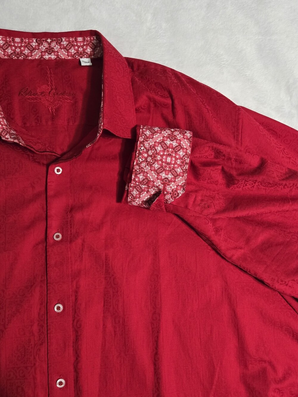 Robert Graham Knowledge Wisdom Truth Red Paisley Button Down Long Sleeve 3XLT